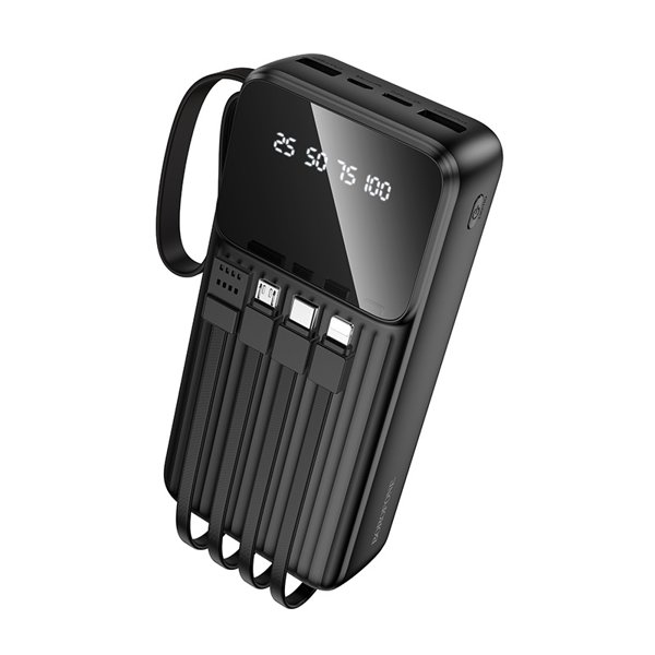 Saving bank Borofone BJ76A Smart power bank with 4 cables(20000mAh) black