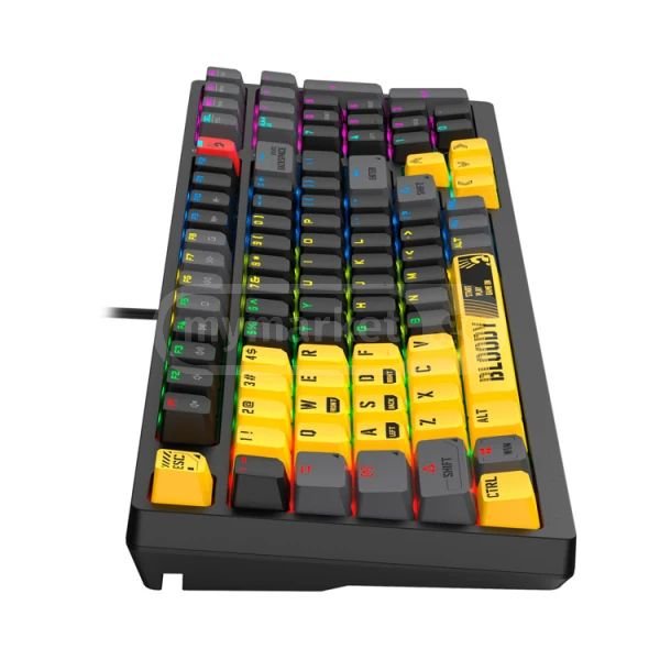 კლავიატურა: A4tech Bloody S98 RGB Mechanical Gaming Keyboard Red Switch US Layout Sports Lime