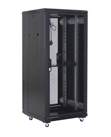 საკომუნიკაციო კარადა (რეკი) Finen, A36027 -  27U 600x1000 mm, წინა და უკანა პერფორირებული კარებით