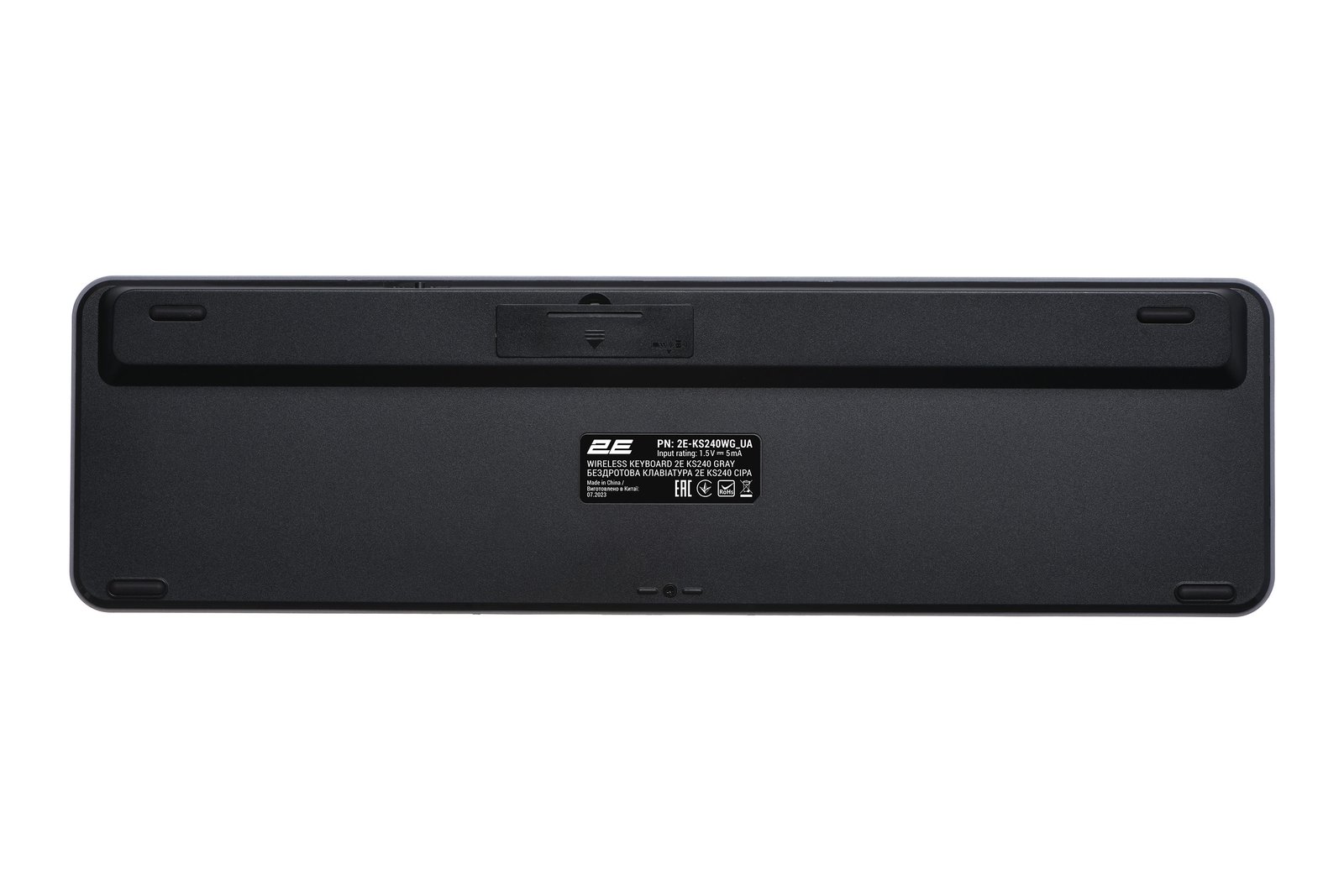 2E Keyboard membrane KS240 110key, WL/BT, EN/UK, grey-black