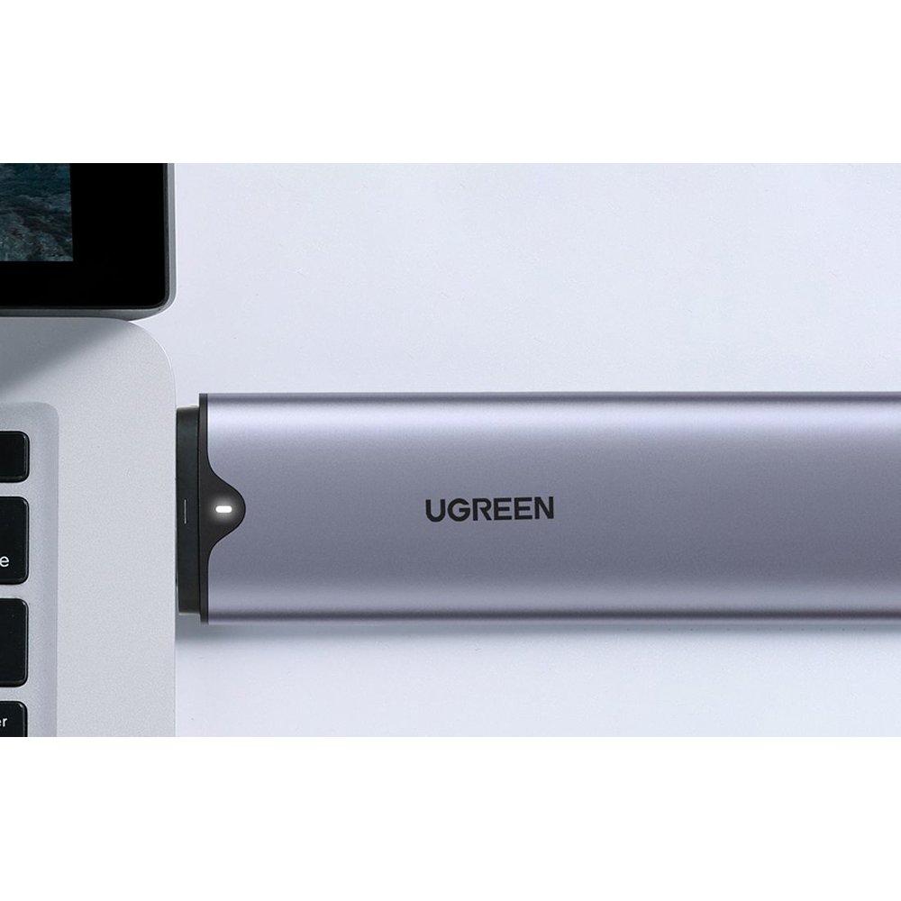 გარე მყარი დისკის ჩასადები Ugreen CM353 (70532), USB-C + USB-A M.2 NVMe Hard Drive Enclosure