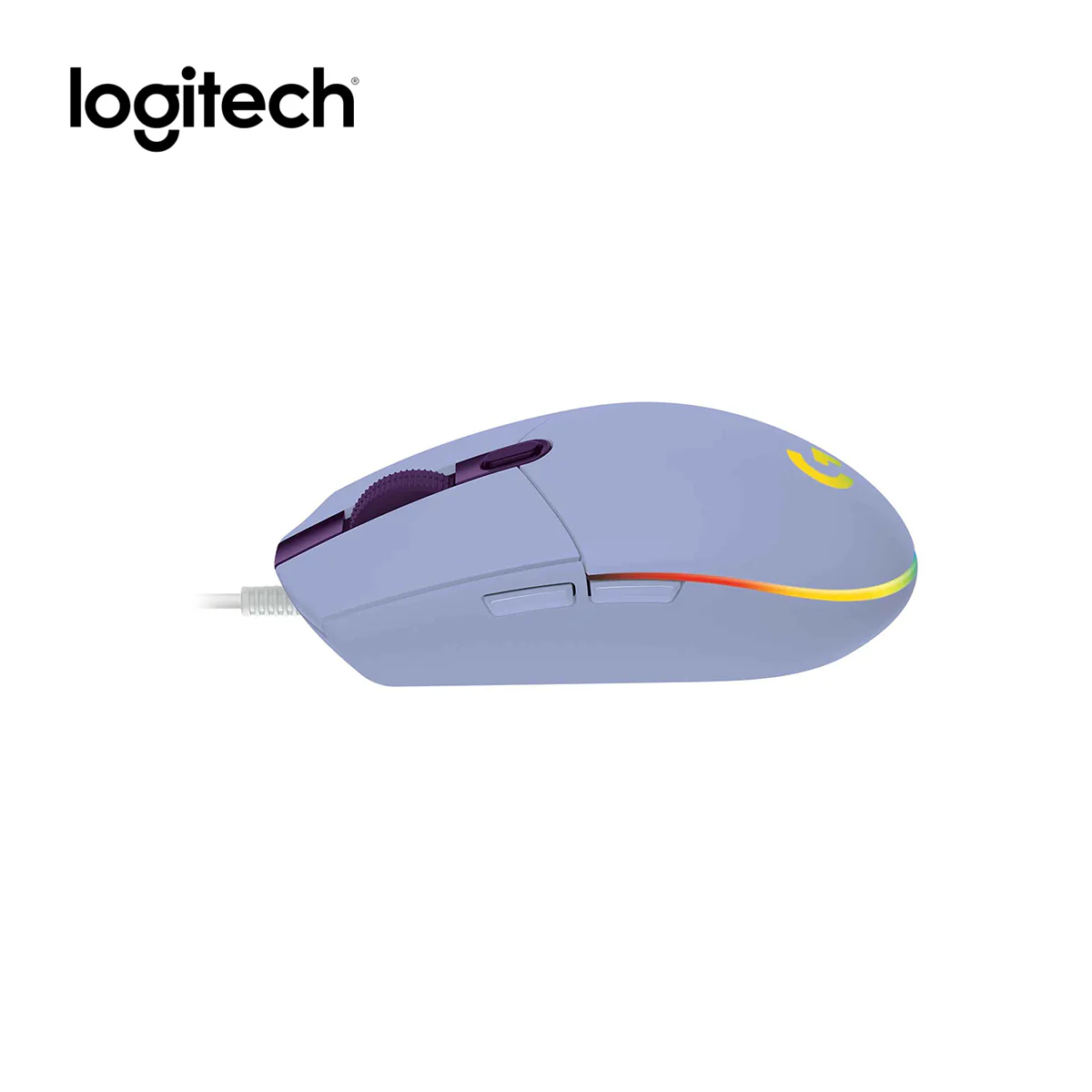 მაუსი - G203 Logitech Corded Gaming Mouse, RGB lighting, 200 – 8,000 dpi, 6 buttons, 2.1 m, USB- LILAC 1Y ( 910-005853 )