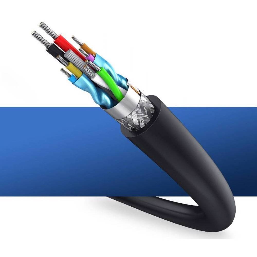 USB დამაგრძელებელი UGREEN US129 (10373), USB 3.0 Male to USB Female, Extension Male Cable, 2m, Black