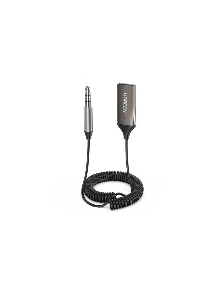 აუდიო ადაპტერი UGREEN CM309 (70601) USB to Aux Car Bluetooth 5.0 Receiver Audio Adapter Black
