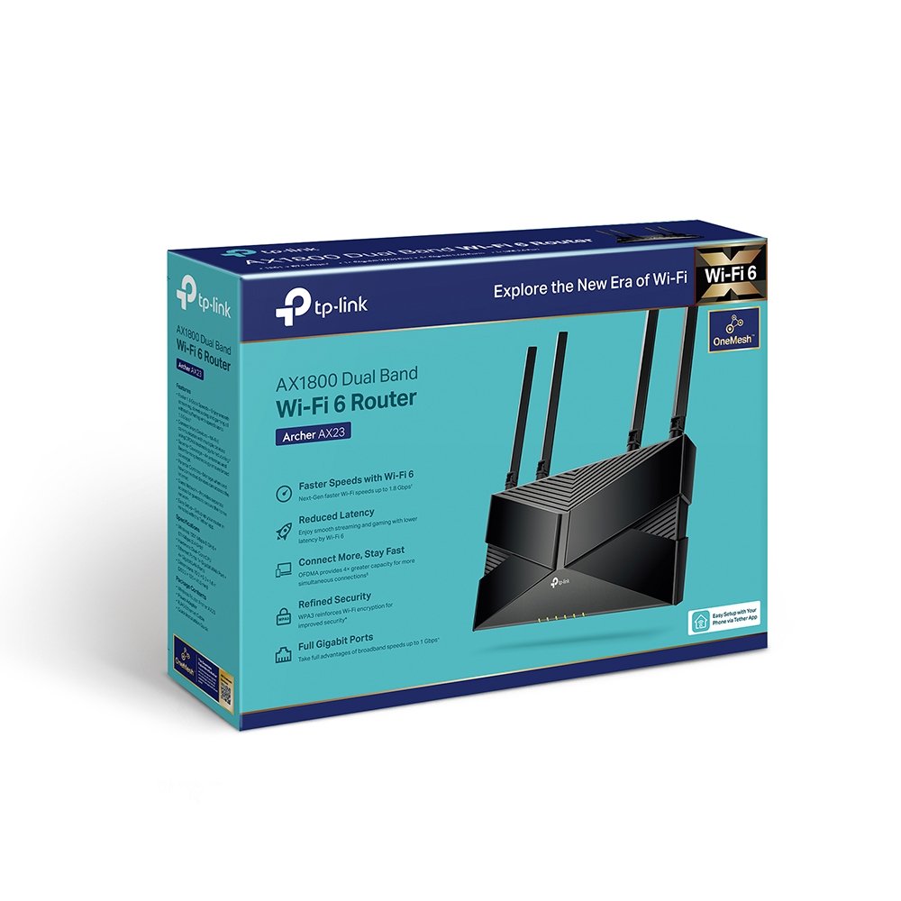 Archer AX23, TP-Link, AX1800 Wi-Fi 6 Router Dual-Band