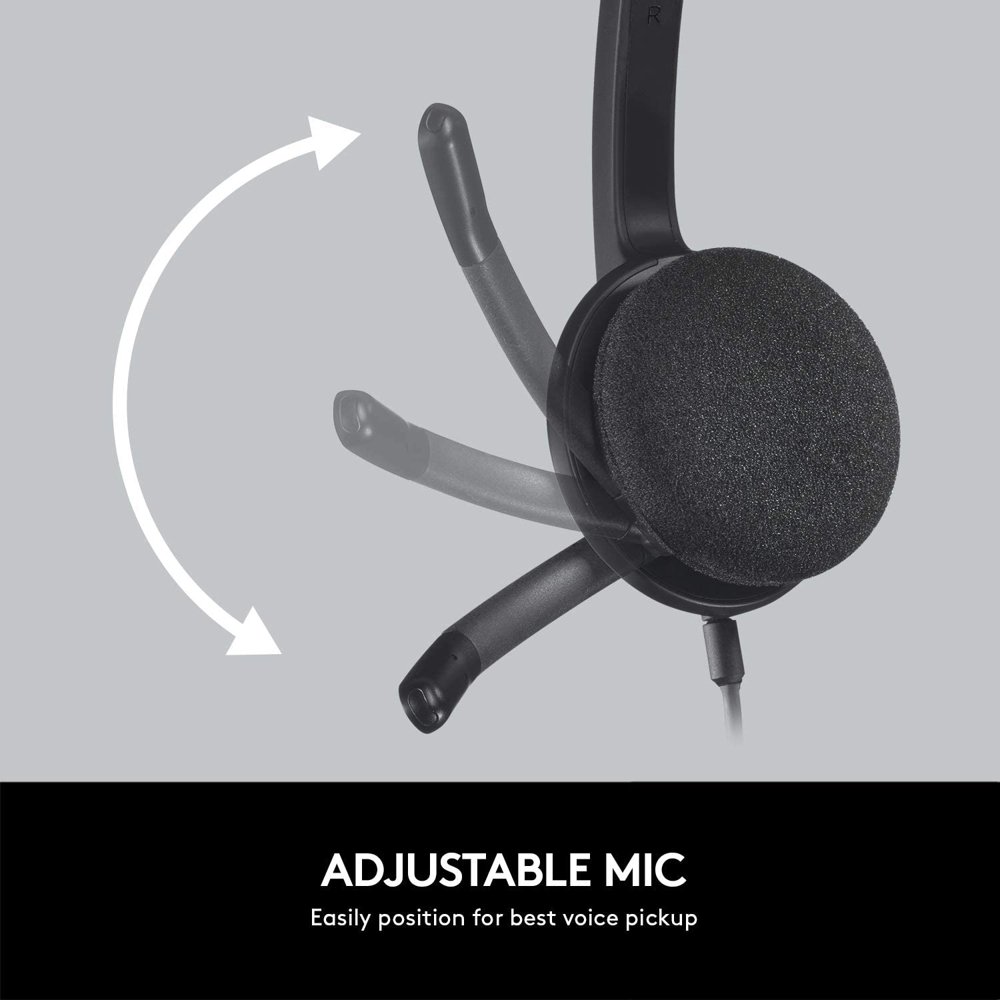 LT-H340/981-000475 LOGITECH H340 USB BLACK headset, with mic BLACK USB 1.8 m (981-000475)