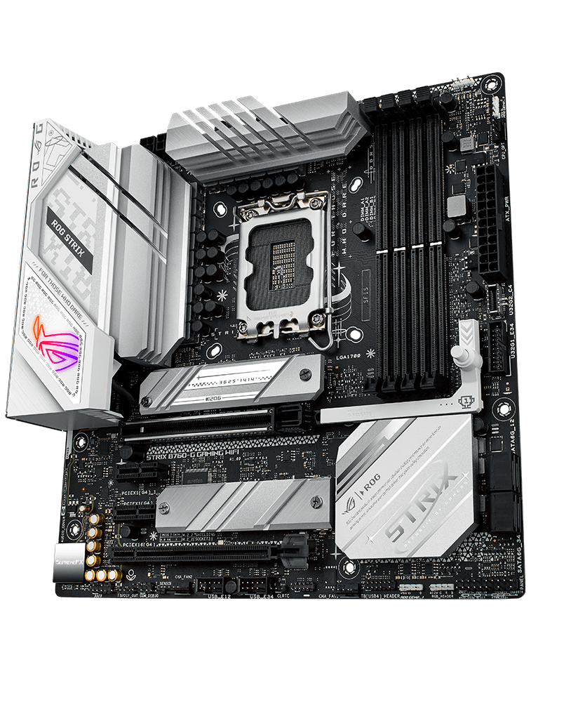 ASUS Motherboard ROG STRIX B760-G GAMING WIFI s1700 B760 4xDDR5 M.2 HDMI DP Wi-Fi BT mATX