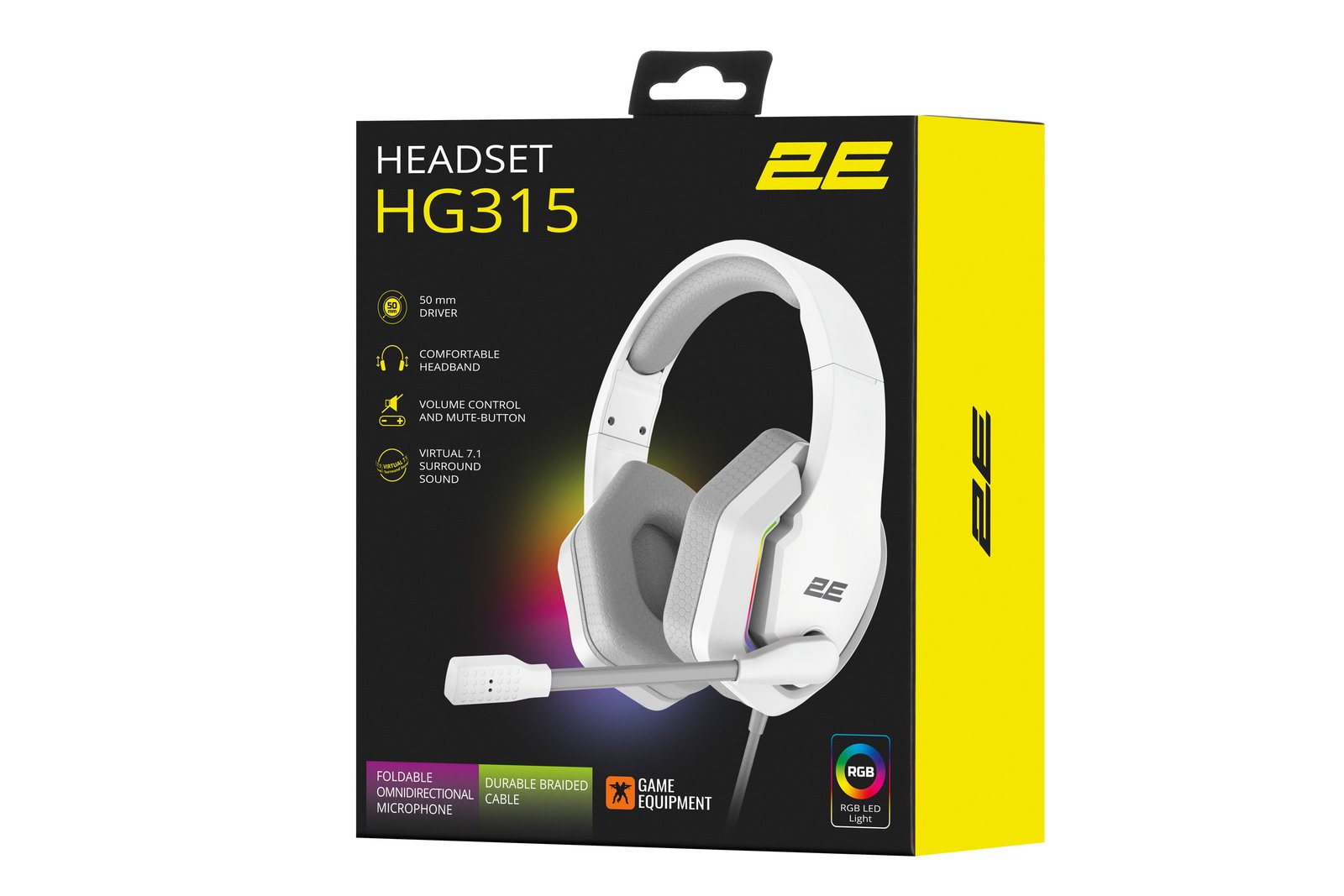 2E GAMING Headset HG315, 7.1, USB-A, RGB, 2m, white