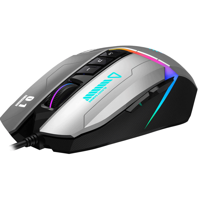 მაუსი: A4tech Bloody W60 Max RGB Gaming Mouse Gun Grey