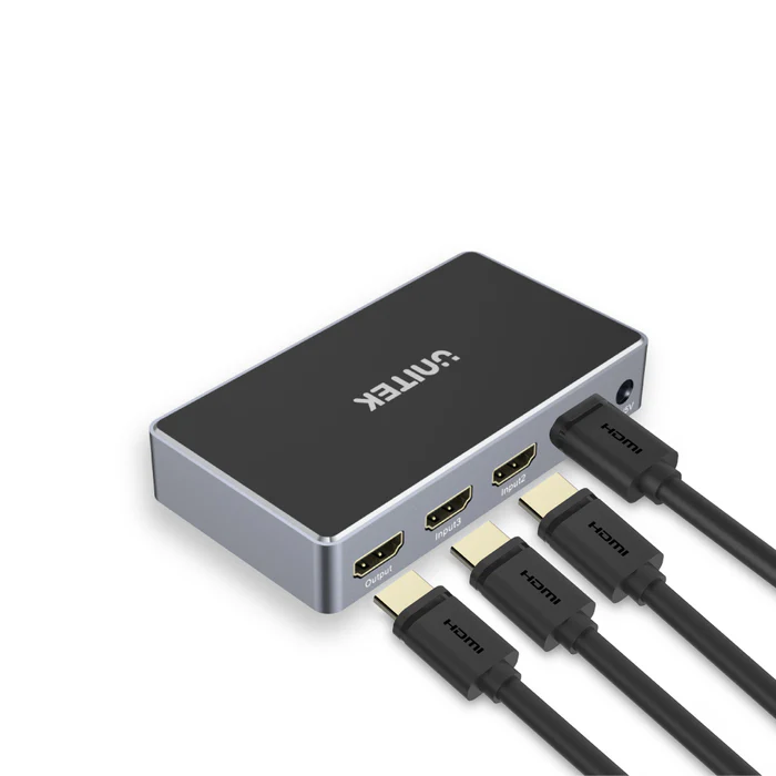 V1111A02, UNITEK, 4K HDMI 1.4b Switch 3 In 1 Out