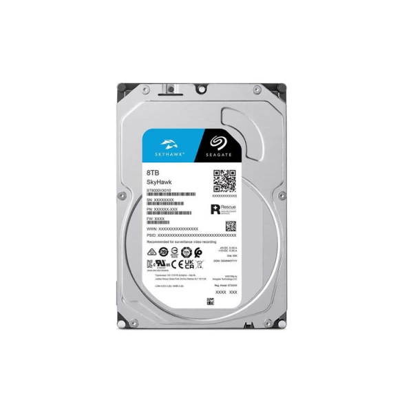 მყარი დისკი, SkyHawk ST8000VX010, SEAGATE, 8TB ვიდეოჩანაწერისთვის.
