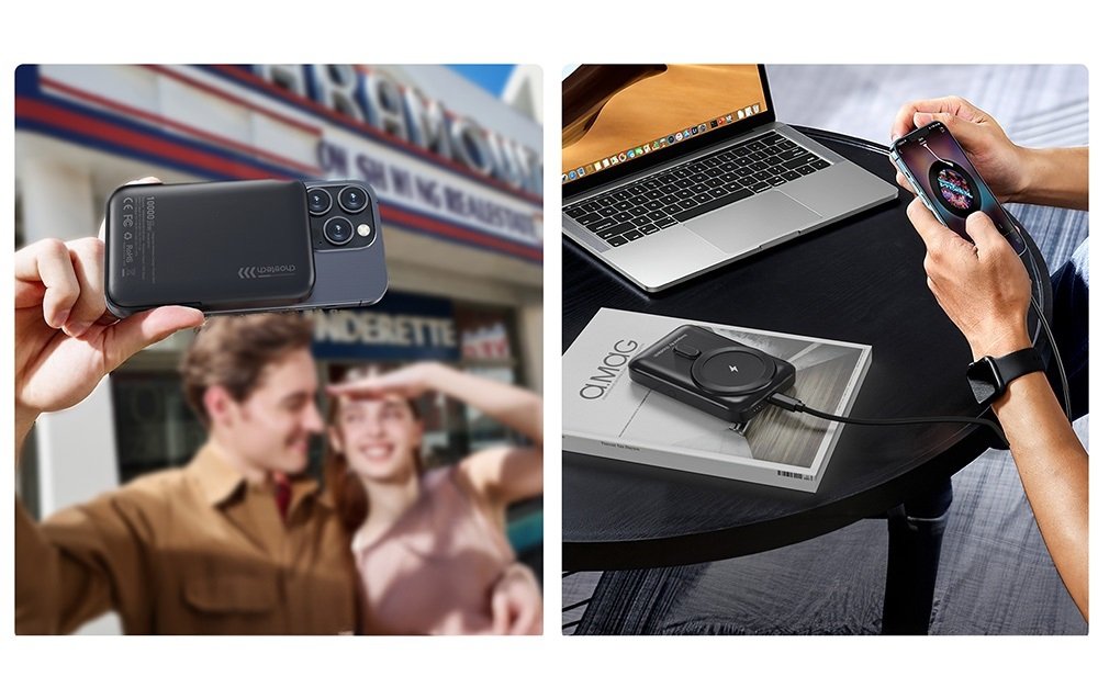 Choetech B743 10000mAh Magnetic Wireless PD20W Power Bank Black