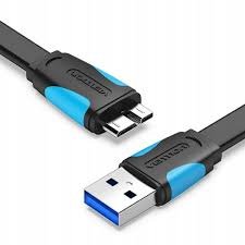 VENTION VAS-A12-B050 Flat USB3.0 A Male to Micro B Male Cable 0.5M Black