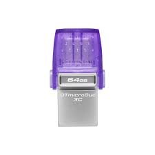 USB Flash Drive/ 64GB/ Kingston 64GB DataTraveler microDuo 3C 200MB/s dual USB-A + USB-C (DTDUO3CG3/64GB)