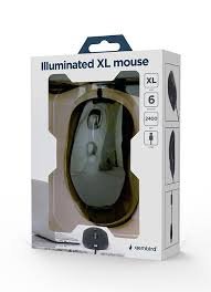 მაუსი: Gembird MUS-UL-02 Illuminated large size Wired USB Mouse Black