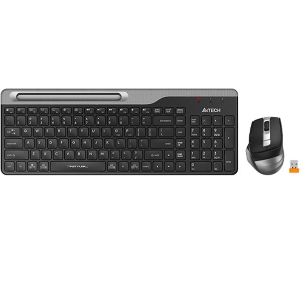 კლავიატურა-მაუსი: A4tech Fstyler FB2535C Wireless Combo Set EN/RU Smoky Grey