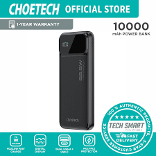 Choetech B728 PD22.5W Dual USB-A+Type-C Power bank 10000mAh Digital Screen