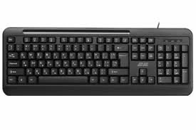 2E Keyboard membrane KM1040 104key, USB-A, EN/UK/RU, black