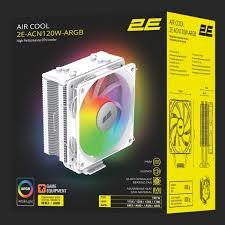 2E GAMING CPU cooler Air Cool ACN120W-ARGB, LGA1851, 1700, 1200, 115x, 1366, AM5, AM4, AM3, AM3+, AM2 ,AM2+, FM2, FM1 4pin PWM, 3pin +5VARGB, TDP 180W