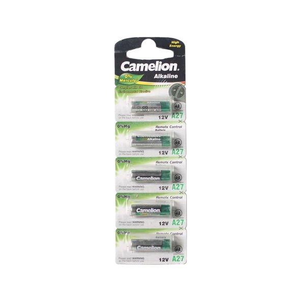 5094 Camelion Alkaline (mercury free) A27 ელემენტი, 5ც შეკვრა A27-BP5(0%HG)