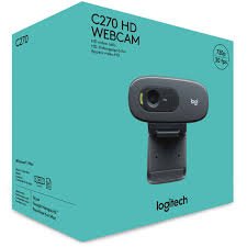 კამერა - C270, LOGITECH HD Webcam 720p/30fps, pixel: 0.9, 55°,  USB	BLACK 1.5 m (L960-001063)