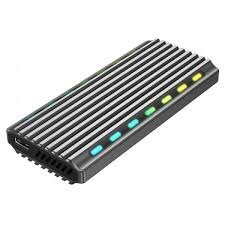 მყარი დისკის ყუთი: Gembird EE2280-U3C-03 USB 3.1 enclosure for M.2 NVMe Drives Backlighted Aluminum
