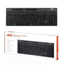 2E Keyboard membrane KS280 120key, WL/BT, EN/UK/RU, silent, black-grey
