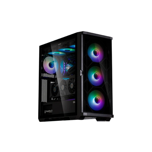 Zalman PC case Z10 Duo without PSU, 2xUSB3.0, 1xUSB Type-C, 3x140mm ARGB, 1x120mm ARGB, VGA 395mm, LCS ready, TG Side Panel, EATX, black