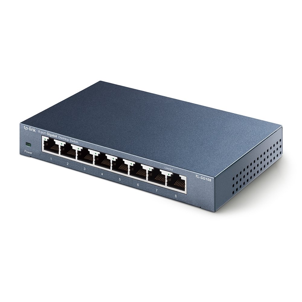 ქსელის გამანაწილებელი  TL-SG108, TP-Link, 8-Port 10/100/1000Mbps Desktop Switch