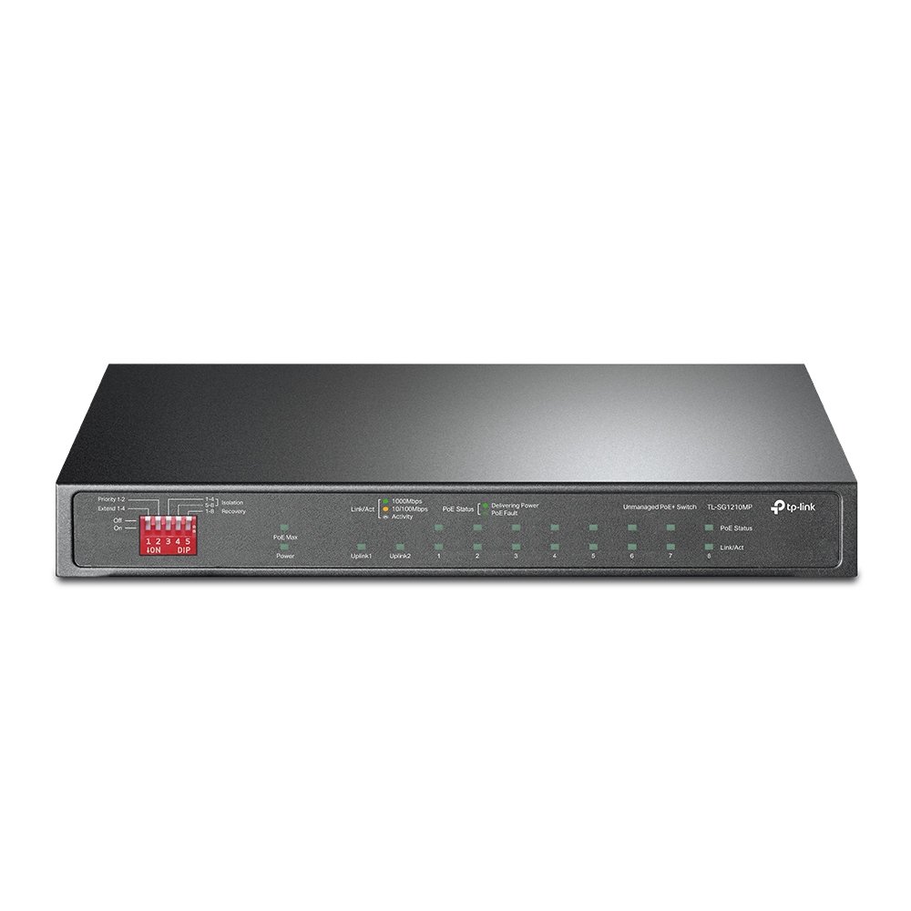 TL-SG1210MP 10-Port Gigabit Desktop Switch with 8-Port PoE+