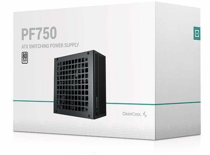კვების ბლოკი PF750 DEEPCOOL 750W PSU With 80Plus Certified ,120mm fan, Hypro Bearing