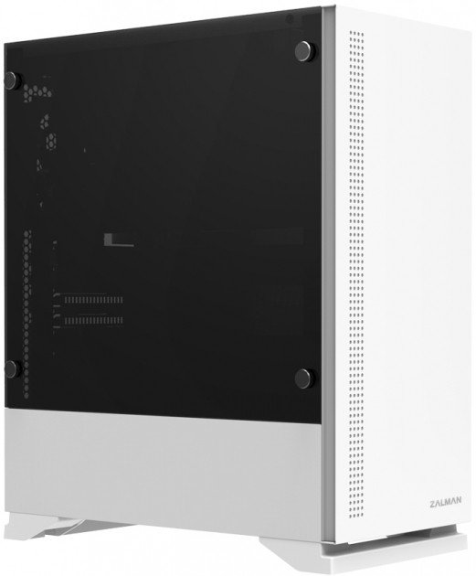 Zalman PC case S5 without PSU, 1xUSB3.0, 2xUSB2.0, 1x120mm, 1x120mm RGB, VGA 340mm, LCS ready, TG Side Window, ATX, white