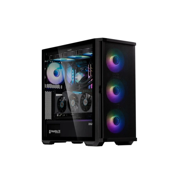Zalman PC case Z10 Duo without PSU, 2xUSB3.0, 1xUSB Type-C, 3x140mm ARGB, 1x120mm ARGB, VGA 395mm, LCS ready, TG Side Panel, EATX, black