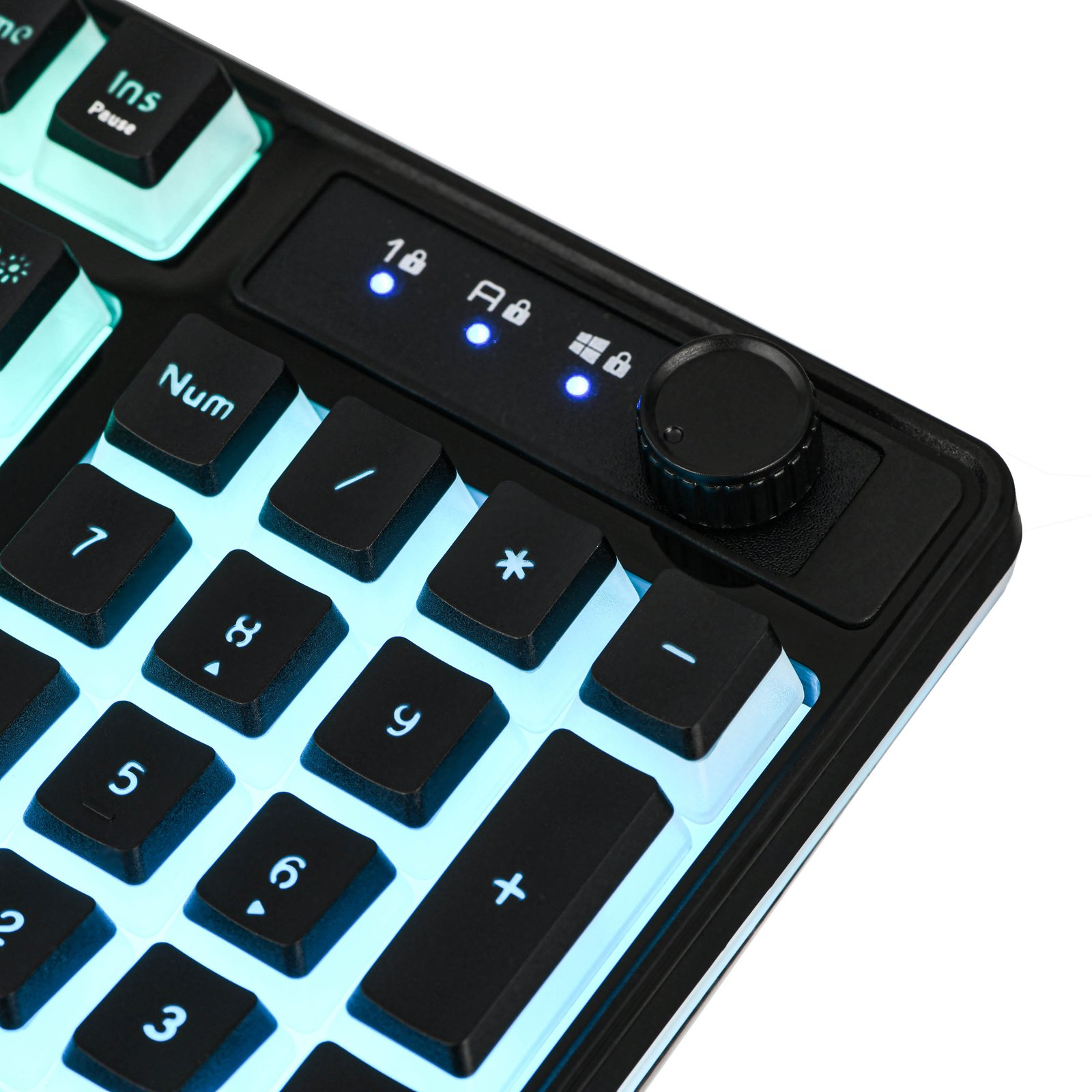 2E GAMING Membrane keyboard KG390 100key, USB-A/WL/BT, EN/UA, RGB, black