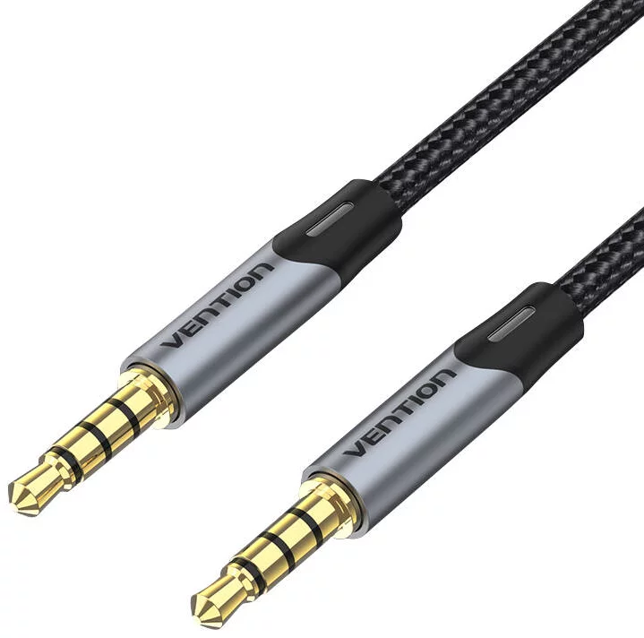 VENTION BAQHF TRRS 3.5MM Male to Male Aux  Cable 1M Gray
