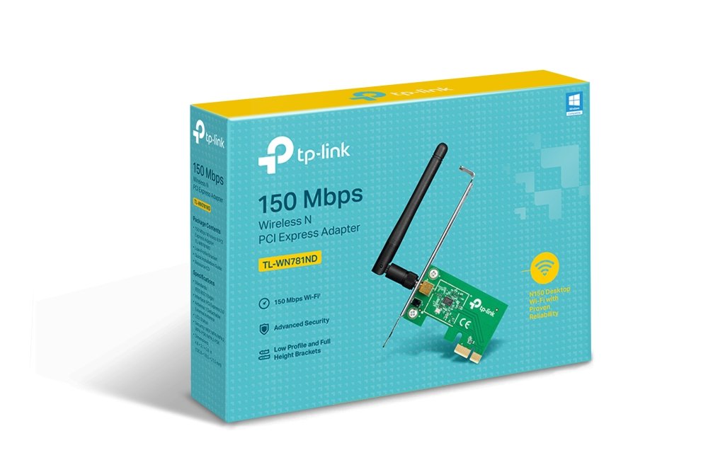 რადიო ქსელი  TL-WN781ND, Tp-Link, 150Mbps Wireless PCI Express Adapter  (WiFi)