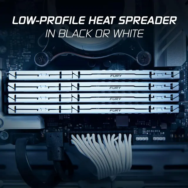ოპერატიული მეხსიერება, KF556C36BWE-16, KINGSTON, FURY 16GB DDR5 5600MHz DIMM White.