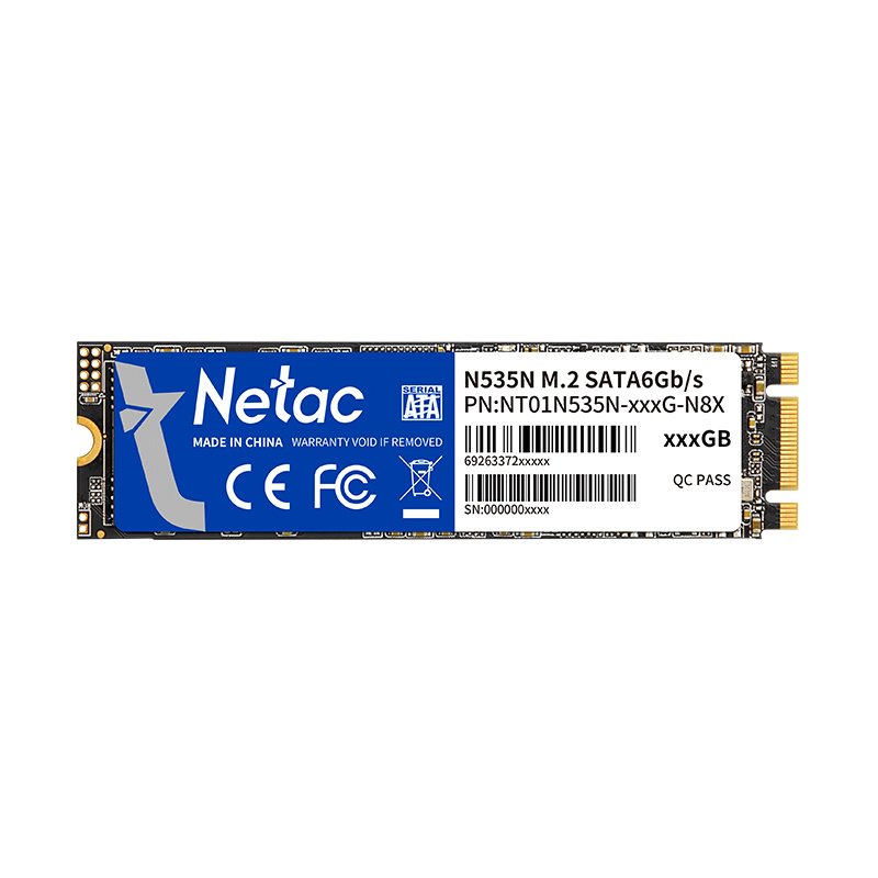 მყარი დისკი NT01N535N-001T-N8X NETAC, 1T, M.2  SATA 2280 NT01N535N-001T-N8X, 3D NAND, 6Gb/s