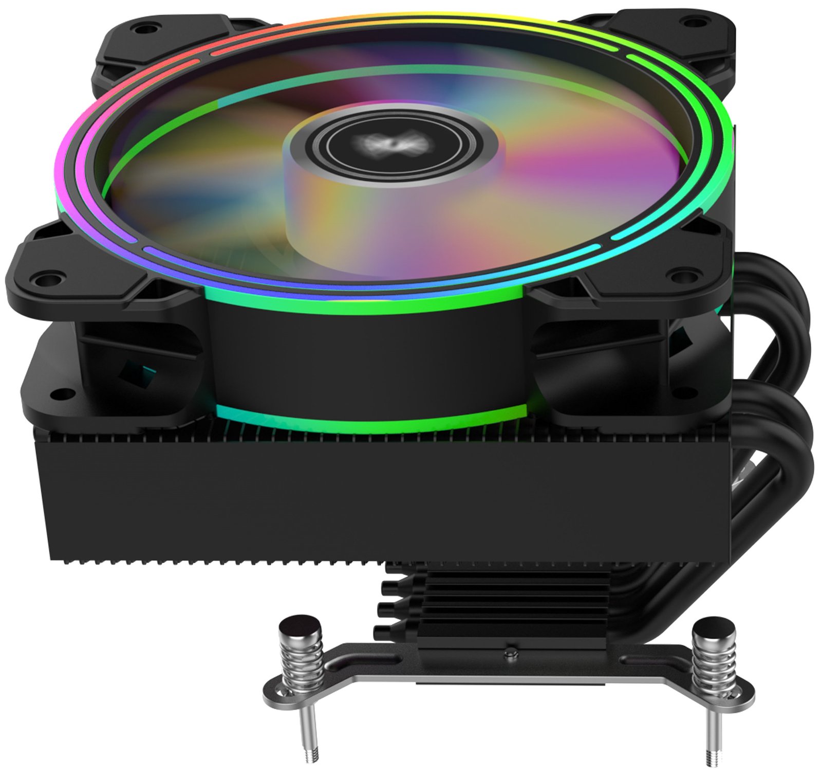 2E GAMING CPU cooler Air Cool AC120T4-ARGB, LGA1700, 1200, 115x, 1366, AM5, AM4, AM3, AM3+, 4pin PWM, 3pin +5VARGB, TDP 130W