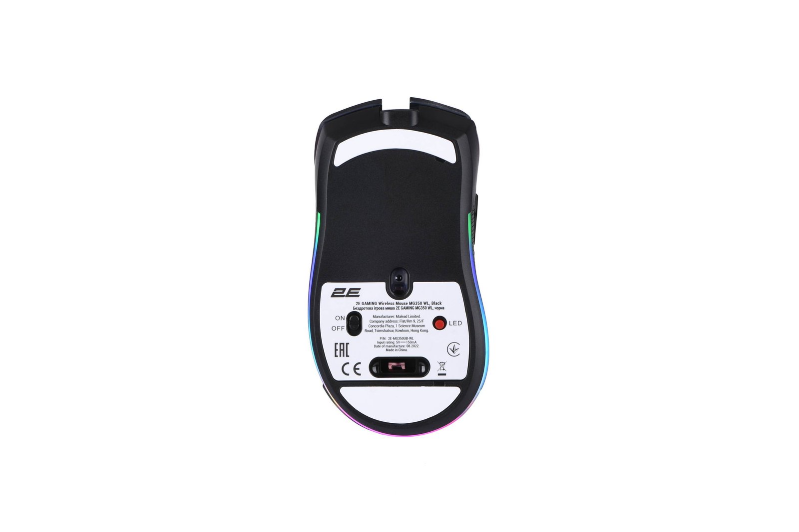 2E GAMING Mouse MG350 WL, RGB USB Black