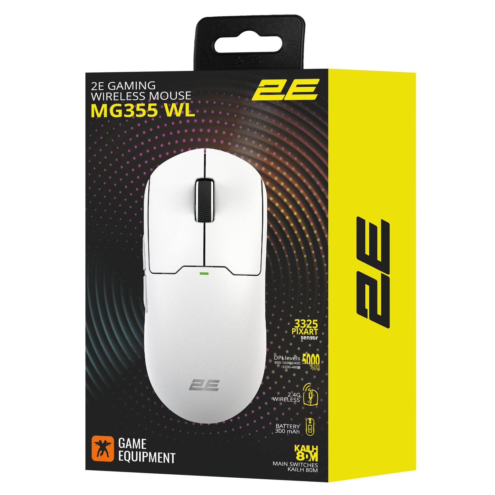 2E GAMING Mouse MG355 WL, USB-A/WL, white