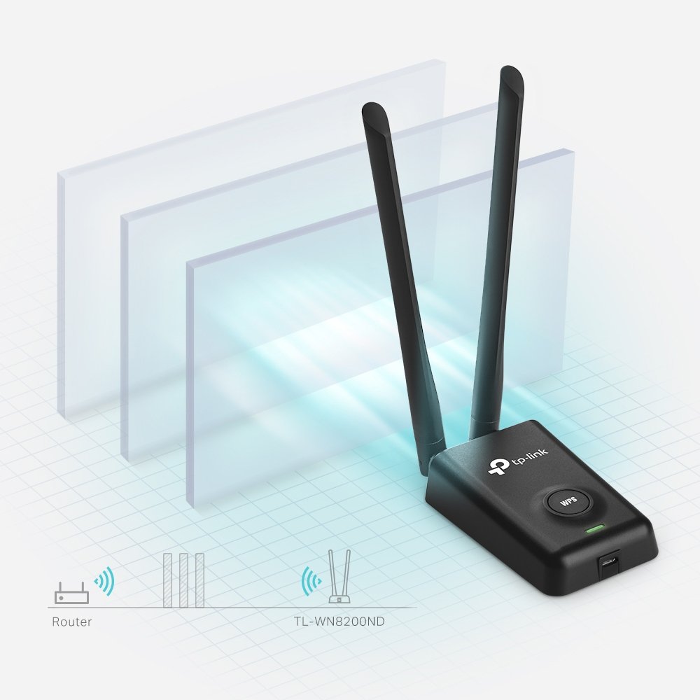 რადიო ქსელი TL-WN8200ND, Tp-Link, 300Mbps High Power Wireless USB Adapter