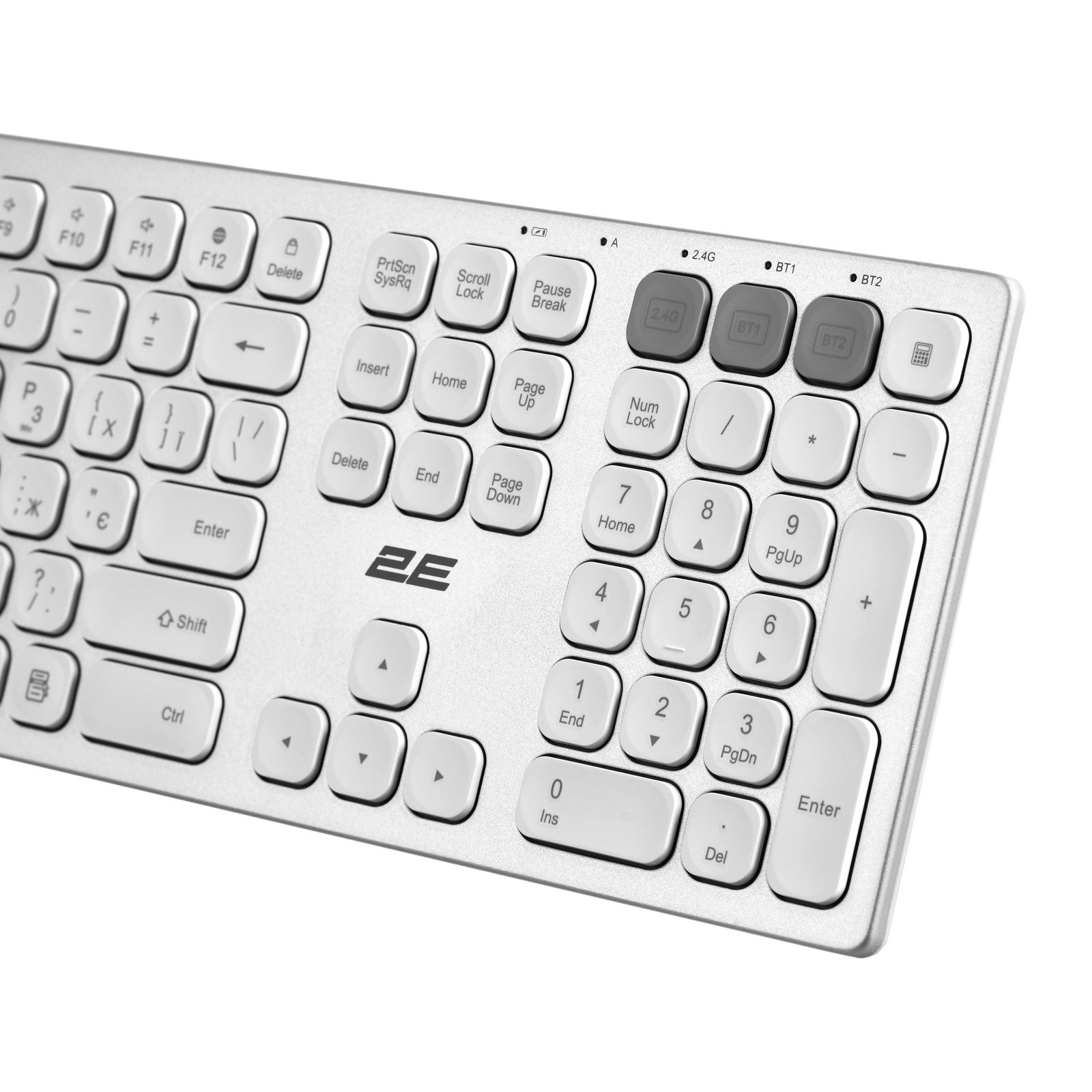 2E Keyboard membrane KS270 109key, WL/BT, EN/UK, silver-white