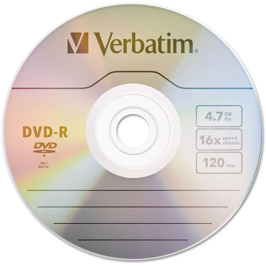 DVD დისკი,  DVD-R, VERBATIM, 4.7GB 16x, დაცული შეფუთვა, 50ც. 43791