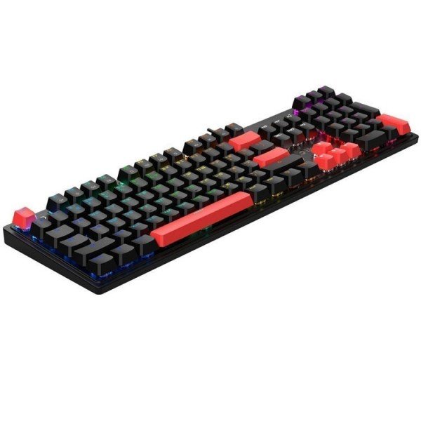 კლავიატურა: A4tech Bloody S510R RGB Mechanical Gaming Keyboard US Layout Fire Black (Blue Switch)