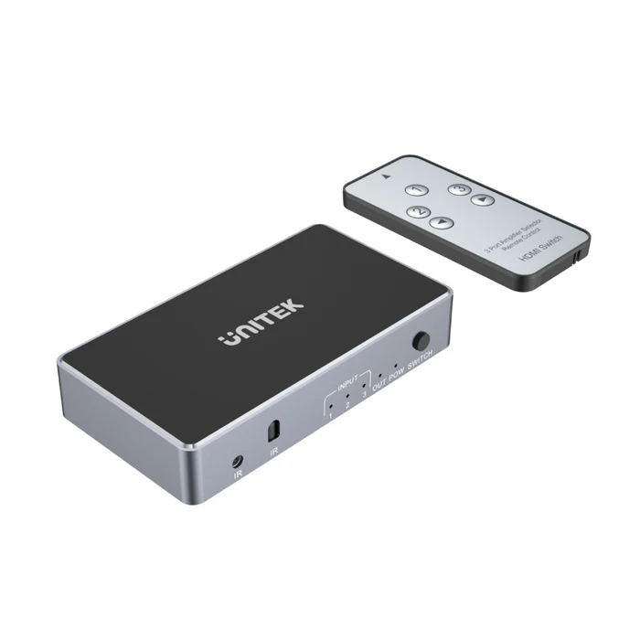 V1111A02, UNITEK, 4K HDMI 1.4b Switch 3 In 1 Out