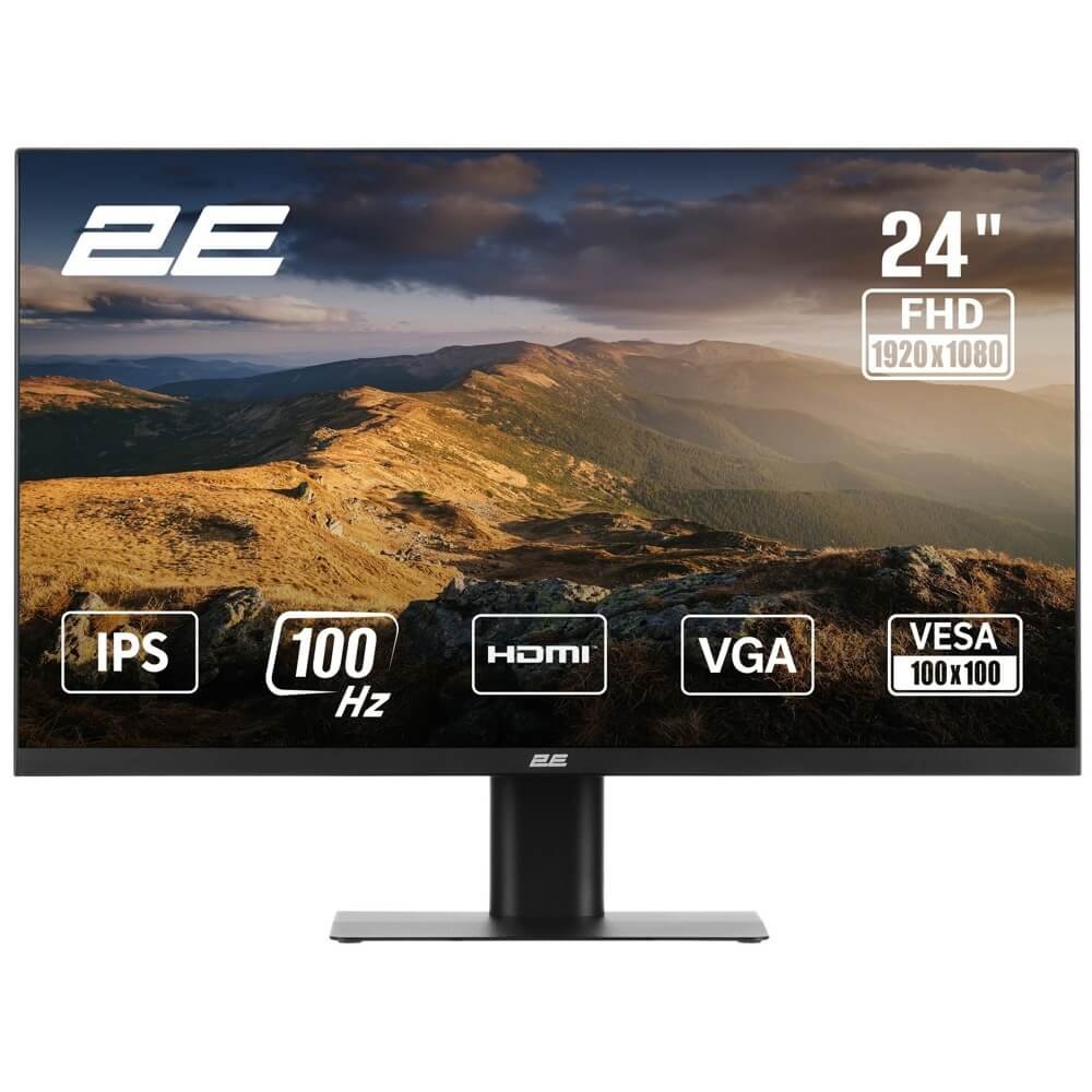 Monitor 2E 23.8" F2425B D-Sub, HDMI, IPS, 100Hz