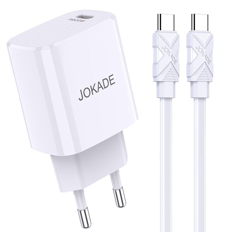 JOKADE JB010 CHENGYUN series single port intelligent PD20W charger set (Type-C to lightning)(EU)