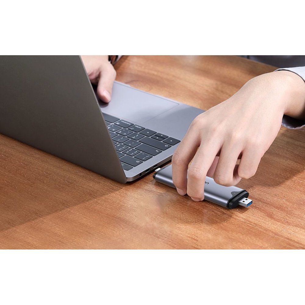 გარე მყარი დისკის ჩასადები Ugreen CM353 (70532), USB-C + USB-A M.2 NVMe Hard Drive Enclosure