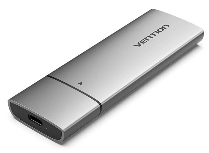 VENTION KPGH0 M.2 NVMe SSD Enclosure (USB 3.1 Gen 2-C) Gray Aluminum Alloy Type